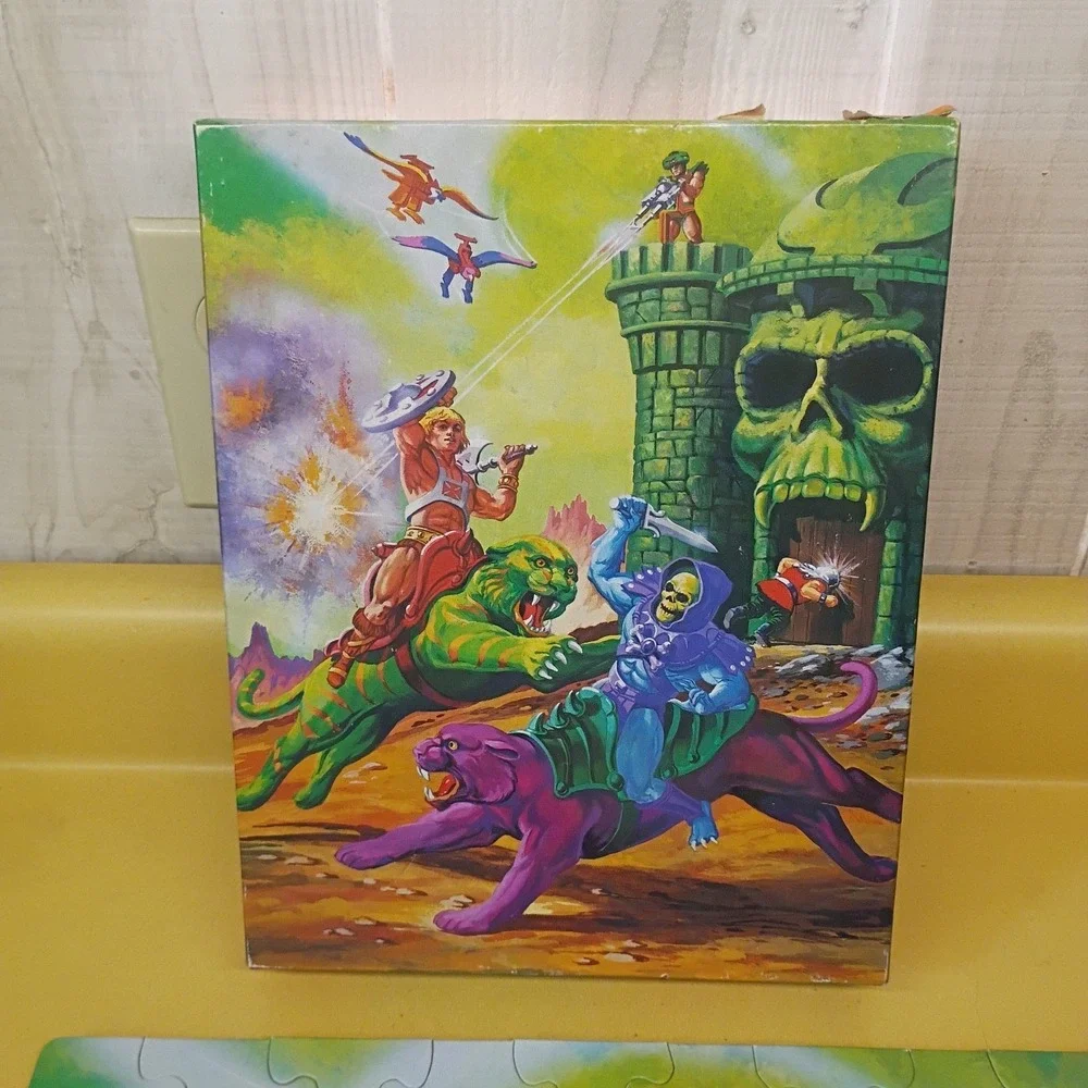Vintage 80's Masters of the Universe He-Man Golden Jigsaw Puzzle Lot (1 Missing)